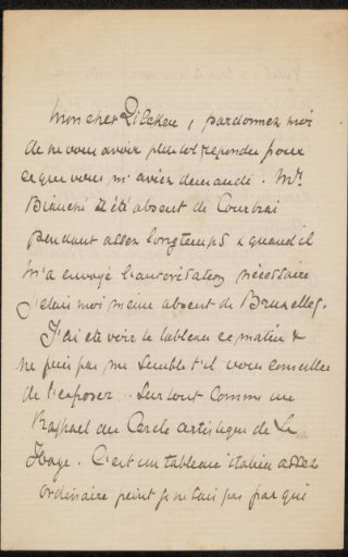 Letter to Philip Zilcken