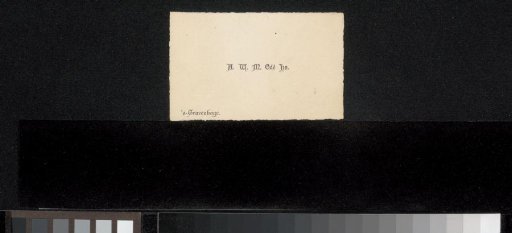 Visiting card to Philip Zilcken