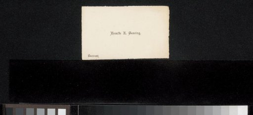 Calling card to Philip Zilcken