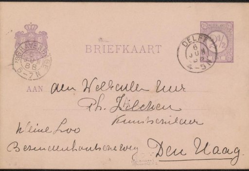 Postcard to Philip Zilcken