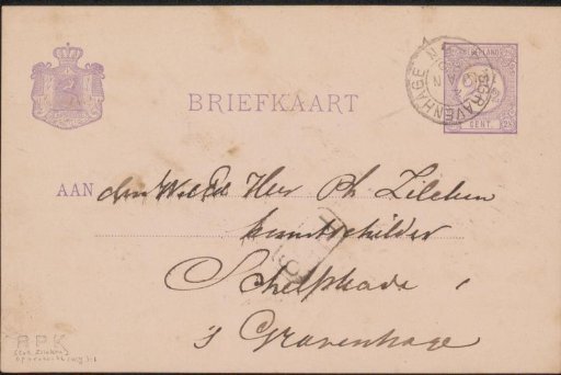 Postcard to Philip Zilcken