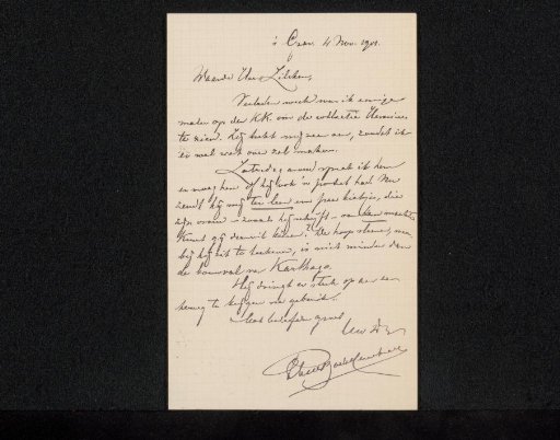 Letter to Philip Zilcken