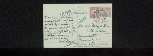 Postcard to Philip Zilcken