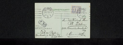 Postcard to Philip Zilcken