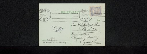 Postcard to Philip Zilcken