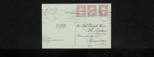 Postcard to Philip Zilcken