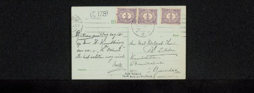 Postcard to Philip Zilcken