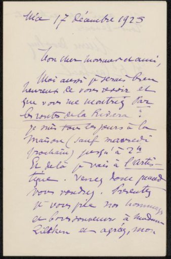 Letter to Philip Zilcken