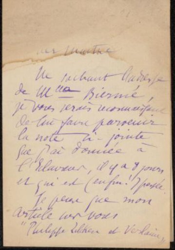 Letter to Philip Zilcken