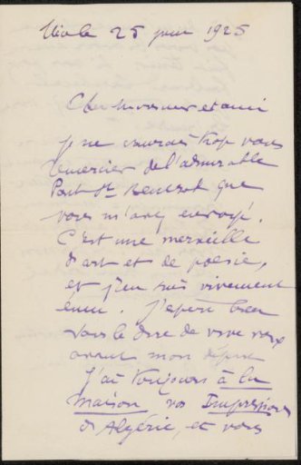 Letter to Philip Zilcken