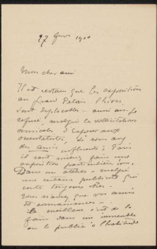 Letter to Philip Zilcken
