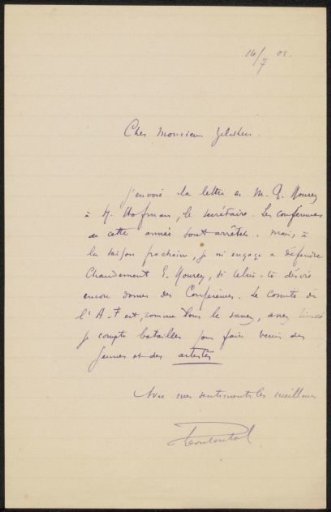 Letter to Philip Zilcken
