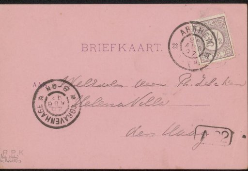 Postcard to Philip Zilcken
