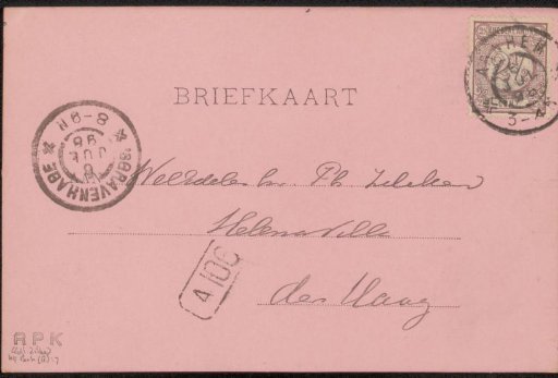Postcard to Philip Zilcken