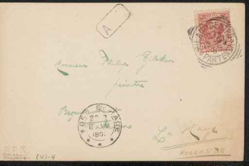 Letter to Philip Zilcken
