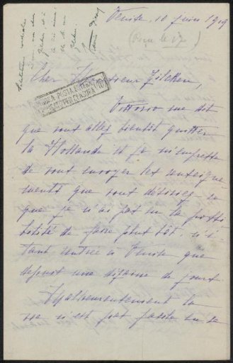 Letter to Philip Zilcken