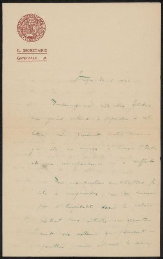 Letter to Philip Zilcken
