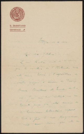 Letter to Philip Zilcken
