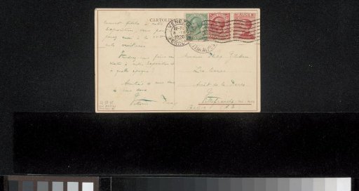 Postcard to Philip Zilcken