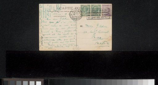 Postcard to Philip Zilcken