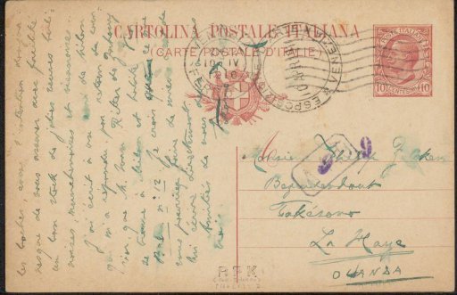 Postcard to Philip Zilcken