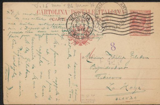 Postcard to Philip Zilcken