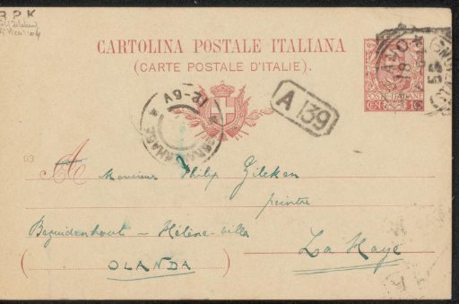 Postcard to Philip Zilcken
