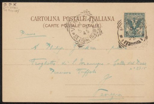 Postcard to Philip Zilcken