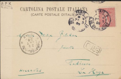 Postcard to Philip Zilcken