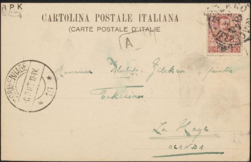Postcard to Philip Zilcken