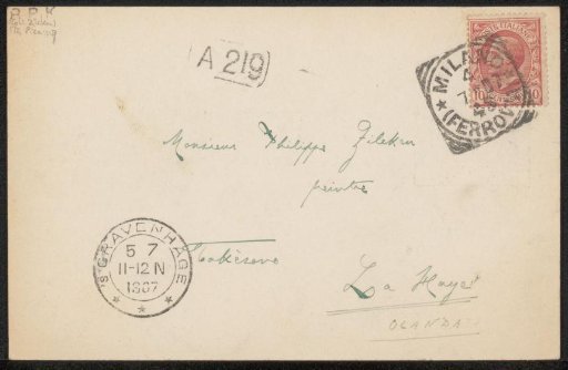 Letter to Philip Zilcken