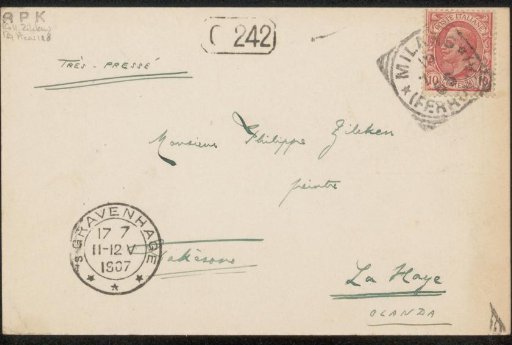 Letter to Philip Zilcken