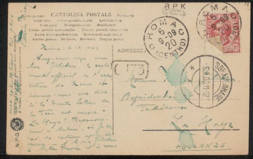 Postcard to Philip Zilcken