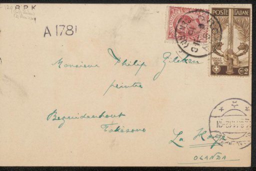 Letter to Philip Zilcken