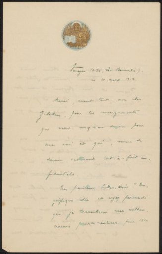 Letter to Philip Zilcken