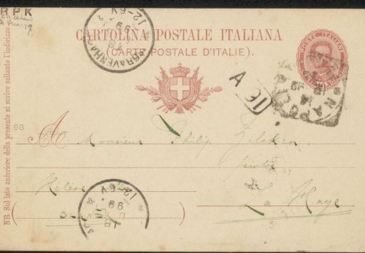 Postcard to Philip Zilcken