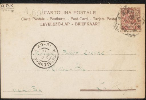 Postcard to Philip Zilcken