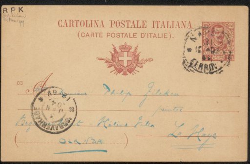 Postcard to Philip Zilcken