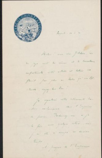Letter to Philip Zilcken