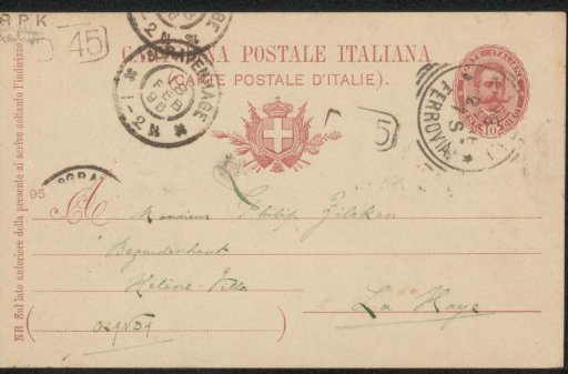 Postcard to Philip Zilcken