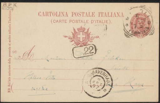 Postcard to Philip Zilcken