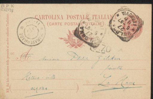 Postcard to Philip Zilcken
