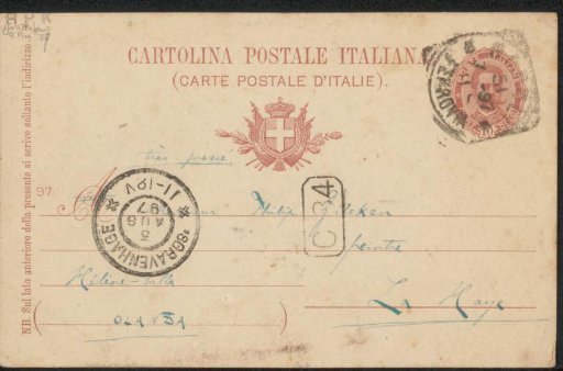 Postcard to Philip Zilcken