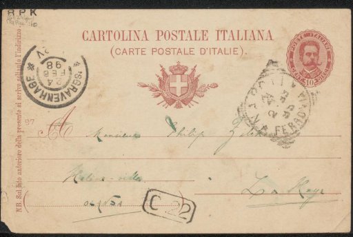 Postcard to Philip Zilcken