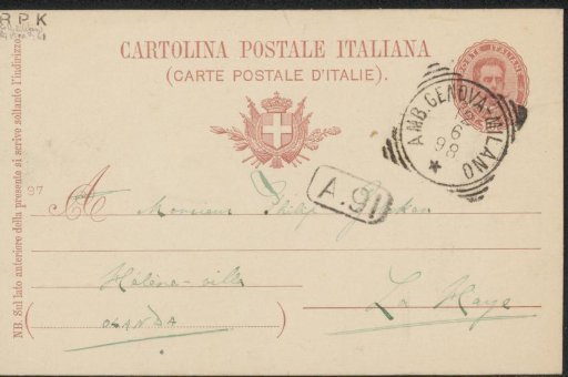 Postcard to Philip Zilcken