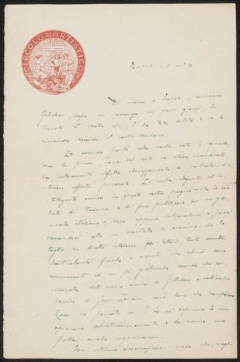 Letter to Philip Zilcken