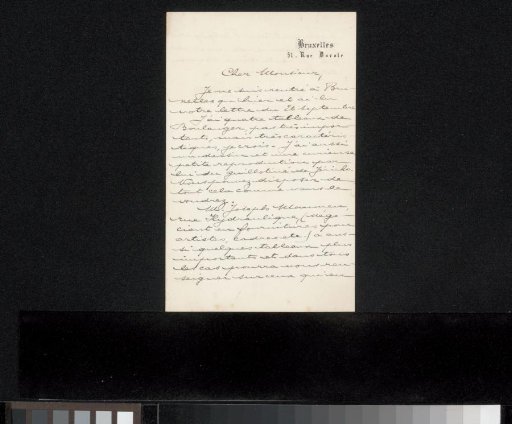 Letter to Philip Zilcken