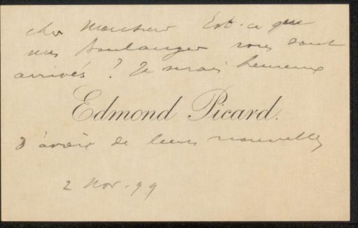 Calling Card for Philip Zilcken