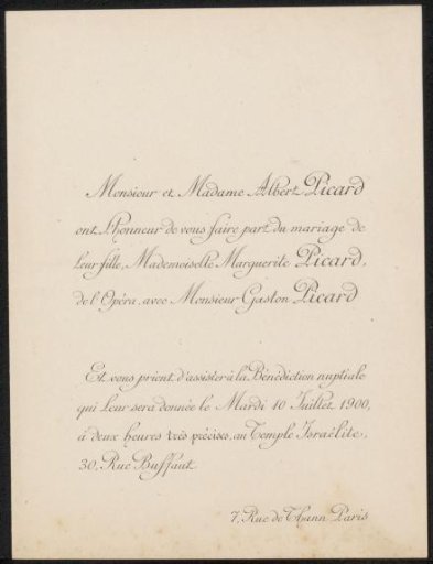Marriage announcement to Philip Zilcken