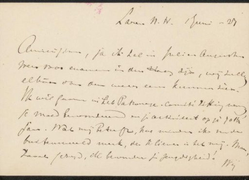 Letter to Philip Zilcken